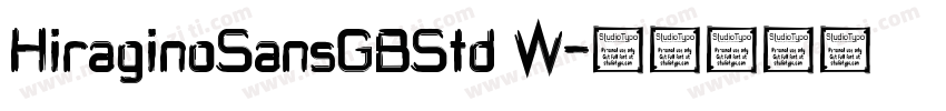 HiraginoSansGBStd W字体转换